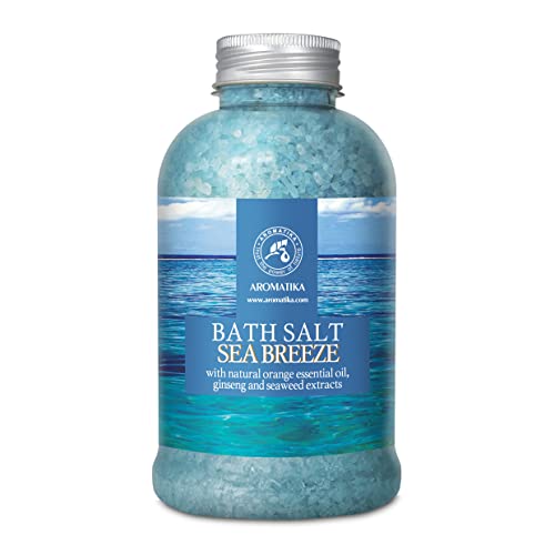 Sales Marinas de Baño 600g con Aceite Esencial Natural de Naranja   Extractos de Ginseng y Algas