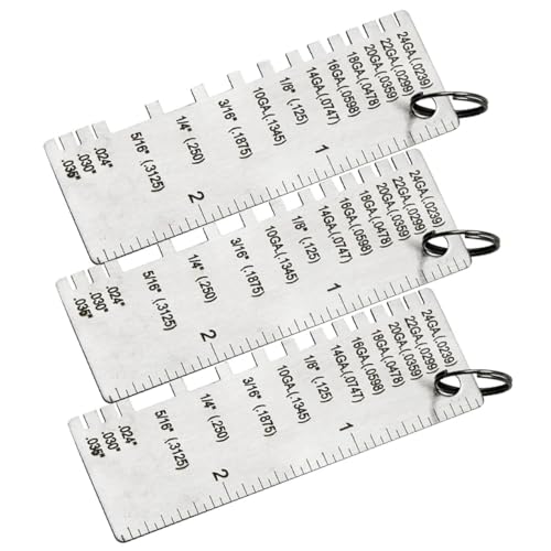 Opiniones de Herramientas de medida y cata los preferidos por los clientes. 41 PRETYZOOM Medidor de Espesor para Soldadura de Acero Inoxidable 3 Piezas, Herramienta de Medición Fácil de Usar y Anti-rust para Inspección de Metal