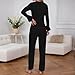 Rtdyvyuhb Pajama Sets For Women 2 Piece Long Sleeve Lounge Set Sleepwear Soft Pjs Sets Casual Fashion Breathable Loungewear Black