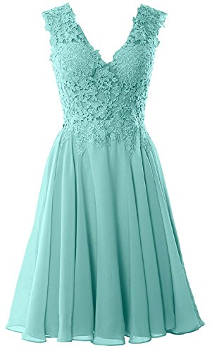 Robe de soirée élégante en mousseline fine et dentelle chic à col en V pour femme