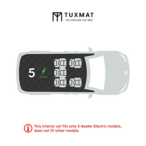 Tuxmat - For Tesla Model 3 2017-2023 Models - Custom Car Mats - Maximum Coverage, All Weather, Laser Measured - This Full Set Includes 1St And 2Nd Rows #TOP2