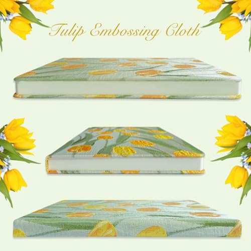 Carnet de notes fleur motif tulipe format A5 à pages blanches pour le dessin