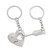 Loveinthebox Couple Lovers Keychain a Pair of Keychain 2 Pc Beautiful Fashion Bow and an Arrow to Wear Heart Love Puzzles High-grade Stainless Steel Couples Keychain Pendants Ornament for Handbags or Schoole Pack Romantic Gift for Boyfriend or Girlfriend Christmas Thank You Gift Cool Key Holders Lanyards Fobs
