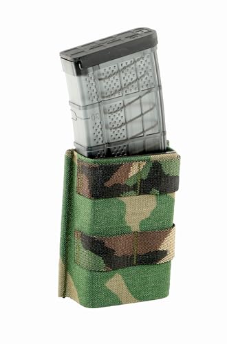 Esstac Single 5.56 M4 Midlength KYWI Mag Pouch (Woodland, Attachment Method: 2X Malice Clips)