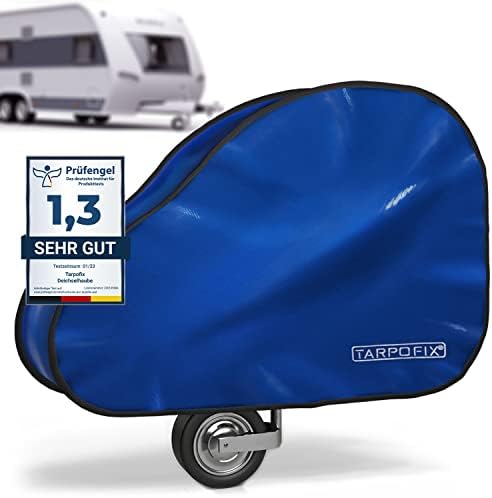 Tarpofix Tow bar cover caravan made of PVC tarpaulin material, dr...