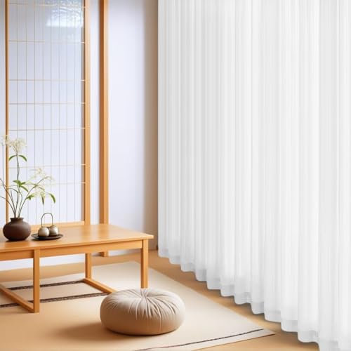 NEKOHASHI レースカーテン 2枚組 透けない 丈110cm 幅80cm レースカーテン 遮光 夜も透けない 外から見えにくい UVカット レース おしゃれ 遮像 日焼け防止 断熱 遮熱 保温 節電 目隠し 無地 アジャスターフック付き 小窓 出窓用