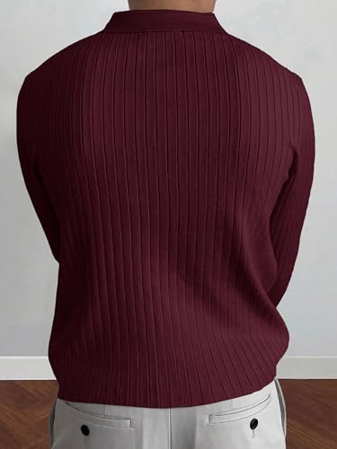Image of Noble Monk Relax Fit |Textured| Lycra | Polo Neck T-Shirt