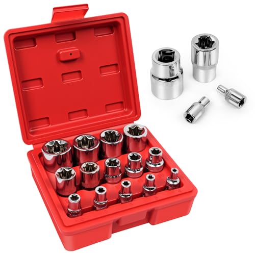 14-Piece E-Torx Star Socket Set, 1/4