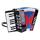 QUARKZMAN Accordion, 17 Tasten 8 Bassknopf Akkordeon Spielzeug Mini Musikinstrument Leichtgewicht für Erwachsene Anfänger Bildung, Schwarz