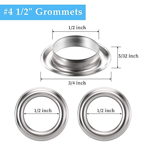 Willbond WILLBOND-GROMMET KIT-01 500 Pieces Grommet And 500 Pieces Washer Grommet Kit Finish Grommet Eyelet thumb #1