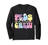 Groovy PEDS Crew Retro Nursing Scrub PEDS Nurse Girls Women Long Sleeve T-Shirt