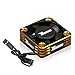 Motor Cooling Fan RC Motor Heatsink 28000RPM ESC Cooling Fan for RC Car 1/8 1/10 1/12 Scale 540 550 Brushless Motor (Black+Gold)