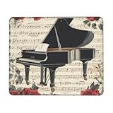 Ortyyydoxa Musik-Klavier-Mauspad, ultraweiche, glatte Oberfläche und rutschfeste Unterseite, niedliche Schreibtischdekoration für Büro/Gaming/Zuhause, modisches Accessoire für Frauen, Studenten