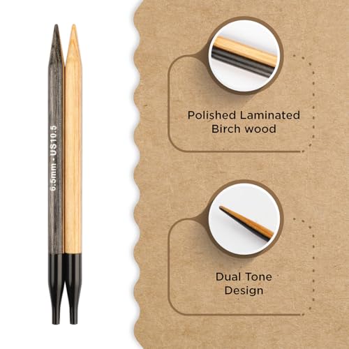 Image of Knitter's Pride Day & Nite Normal Interchangeable Circular Needles 5 inch inch (13cm) - US Size 10.5 (6.5mm)