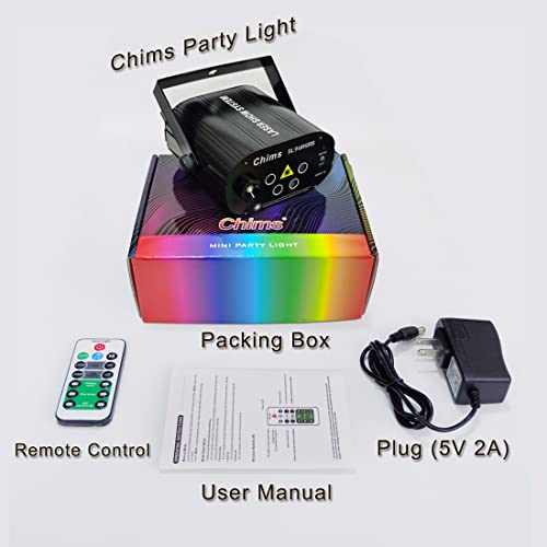 Chims Dj Light Show Projector Red Green Blue Led 96 Patterns Rgrb Music Sound Activated Lighting Projector For Christmas Thanksgiving Party Holiday Festival Gift Family Party Disco Xmas #TOP5
