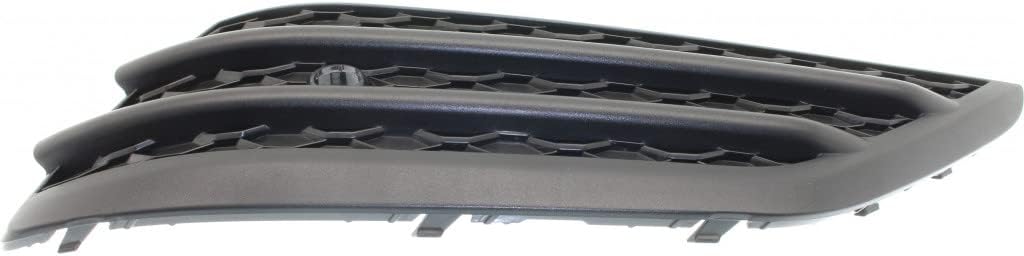 For Honda Pilot 2016 2017 2018 Bumper Cover Grille Driver Side | Front | w/Round Park Hole | Textured Black | ABS Plastic | Replacement For HO1038131 | 71107TG7A10