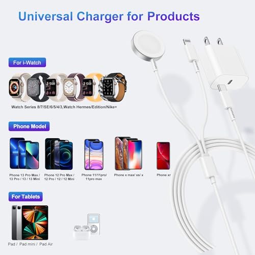 Cable de carga rápida para Apple Watch y iPhone ideal para mantener tu escritorio ordenado y limpio 6