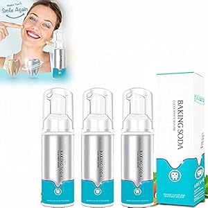 3 stuks Brightify diepe reiniging schuim tandpasta, Push-on Whitening Tanden Foam Tandpasta, Baking Soda Intensieve Vlekverwijdering Tandpasta & Frisse adem Voor Alle Type Tanden