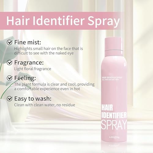 Image of Hair Identifier Spray for Shaving With 4 Pcs Razor, Moisturizing Skin Care Dermaplaner Spray, Body Face Hair Removal for Women | 120ml
