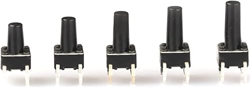 Miniatura 6 de Micro Switches 100Pcs10 Models 6 * 6MM Light Micro Touch Switch Sets Push Button Switch Kit Height 4.3MM13MM 4P Micro Switch 6x6 Key Switch (Color