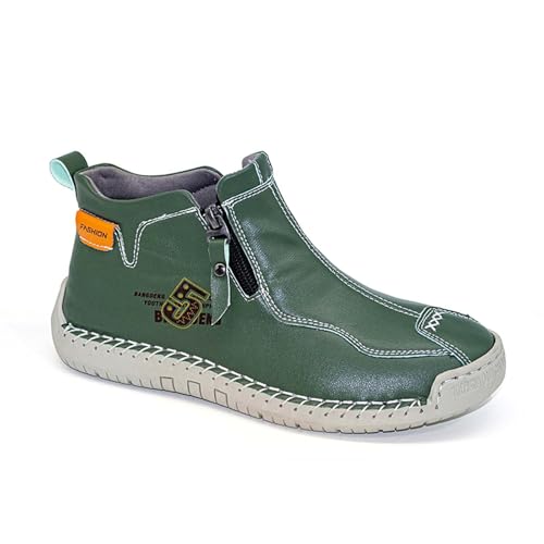 Zapatillas Deportivas Mujer Verano Botas Casuales Elegantes con de Goma Construcción Manual para Comodidad Diaria (Green, 41)