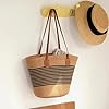 BAPPKON Sac à Main Femme en Rotin Tissé & Paille Naturelle - Sac Fourre-Tout d'Été pour Plage, Vacances, Shopping - Style Boho Chic, Léger et Résistant #1