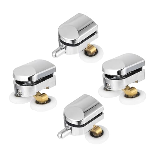 Ruedas dobles para mampara de baño con rodamiento electrochapado 25mm 2