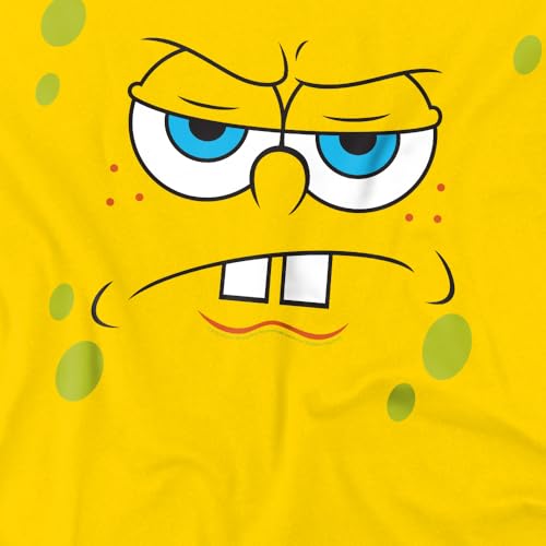T-Shirt Spongebob Angry Face Cadeau Mixte Original pour Passionnés de Série