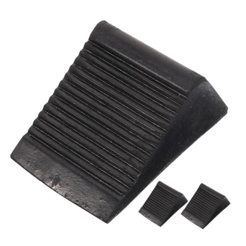 NIYANGLE 3 Calzos Pequeños Antivuelco para Ruedas De Motocicleta para Umbral De Puerta Rampa De Goma Color Negro
