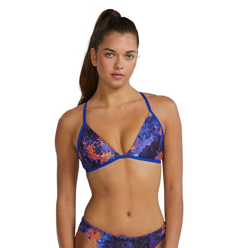 Haut de bikini TYR Montipora maillot de bain triangle sport violet orange femme L