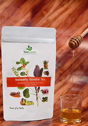 Image of Immunity Booster Tea with Ashwagandha | Natural Stress Relief & Energy-Boosting Herbal Tea | Supports Immune System, Promotes Wellness & Healthy Habits | 200g