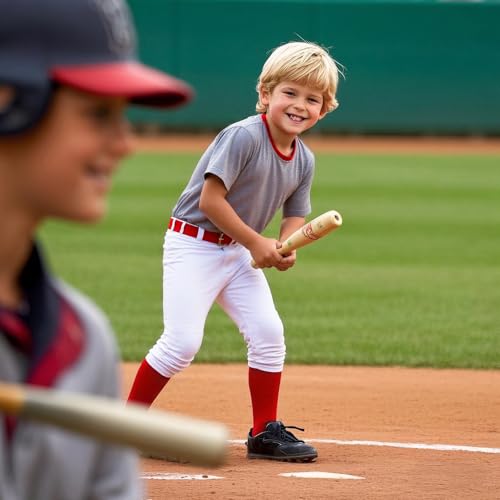 Calça de beisebol infantil – Calça de beisebol infantil para meninos e meninas, inclui: cinto vermel