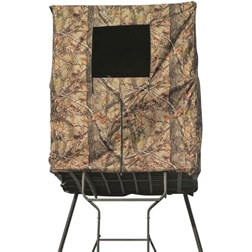 Guide Gear Elevated Deer Hunting Blind, Camo Tent for Tower Stand, 2 Person, Universal