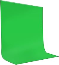 Greenscreen, 1,5x2m Greenscreen Stoff, Fotografie Grün Hintergrund Chromakey Waschbares Polyester für Photo Studio, Video, Fernsehen, Zoom, YouTube (5x6,5ft)