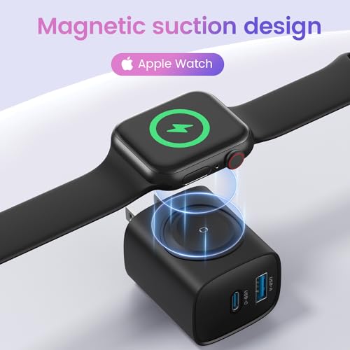 Oplader voor Apple Watch, 3-in-1 20W USB C Oplader PD 3.0 Snellader voor Apple Watch 10/9/8/7/6/Ultra/SE, USB C-oplaadkabel voor iPhone 16/15/15 Pro Max, voor iPad/Airpods, Zwart - Afbeelding 4