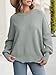 ANRABESS Women Oversized Sweaters Batwing Long Sleeve 2025 Fall Outfits Crewneck Casual Knit Side Slit Fashion Pullover Top Gray X-Large