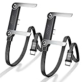 2PCS Cable de Carga Rápida 240W USB-C 2 en 1 con Soporte Integrado, Cable de 1,5 m para Smartphones y Tabletas, Ideal para Oficina, Casa y Viaje, Carga Súper Rápida y Visualización Manos Libres