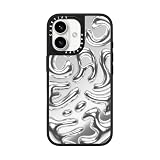 CASETiFY ミラー MagSafe対応 iPhone 16 ケース [反射性 / 1.5mからの落下試験をクリア (MIL規格1倍相当) / ワイヤレス充電およびMagsafe対応] - Chrome CASETiFY - シルバー (ブラックバンパー)