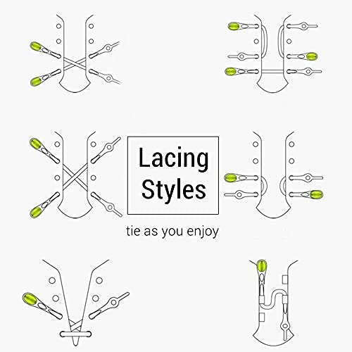 Lazy Elastic Shoelaces For Adults And Kids Sneakers Notie Shoe Laces 12Pcs (Black) #TOP4