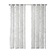 Madison Park Semi Sheer Single Curtain Modern Contemporary Botanical Print Out Design, Grommet Top, Window Drape for Living Room, Bedroom and Dorm, 50x95