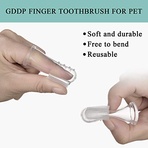 image for GDDP Dog Toothbrush for Dog Teeth Cleaning, Soft Silicone Finger Tooth