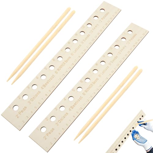Moccool Garden Seed Spacer Planting Ruler 14 in 2pcs