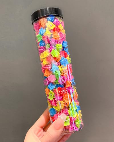 100pcs Cute Mini Colorful Rose Flower Hair Claw Clips - Strong Grip, Suitable for Fine Hair Types - Perfect for Birthday, Christmas, Party Gifts BLC397-08