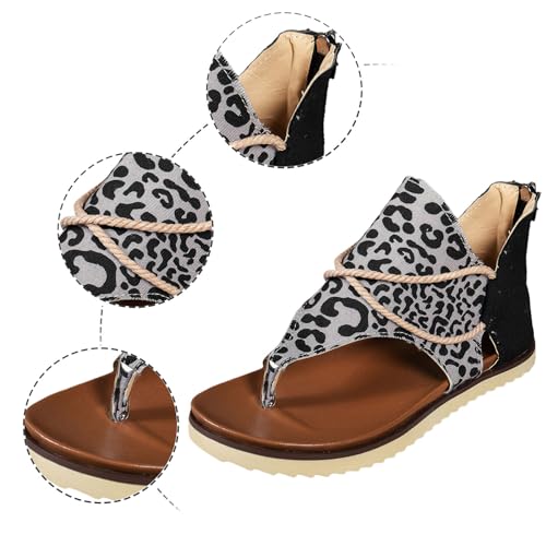 Sandales pour femme légères avec semelles plates confortables