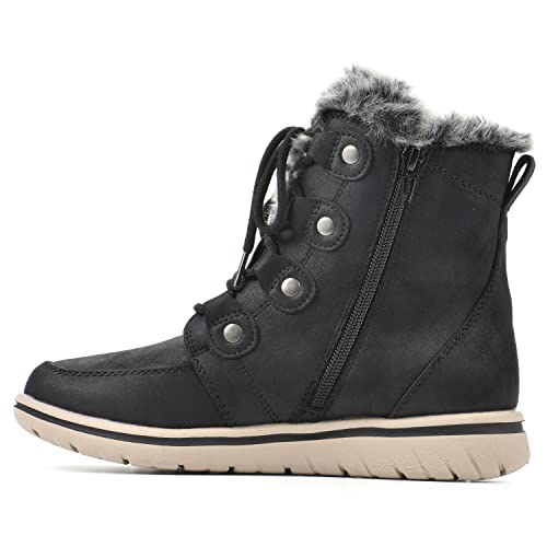 Cliffs By White Mountain Women's Holly Ankle Boot, Black/Fabric, 7 M #TOP22