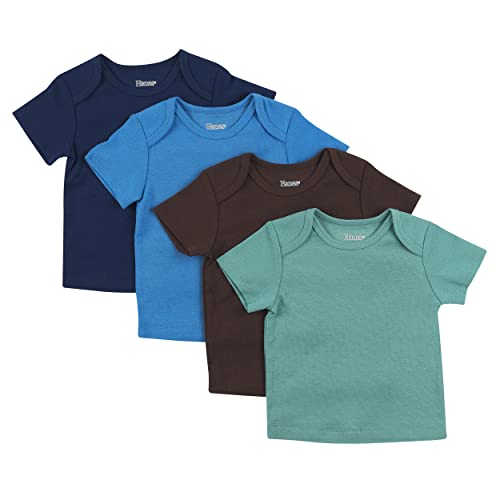 Image of Hanes Baby T-Shirt, Flexy Soft Stretch Shirt, Expandable Shoulder, 4-Pack