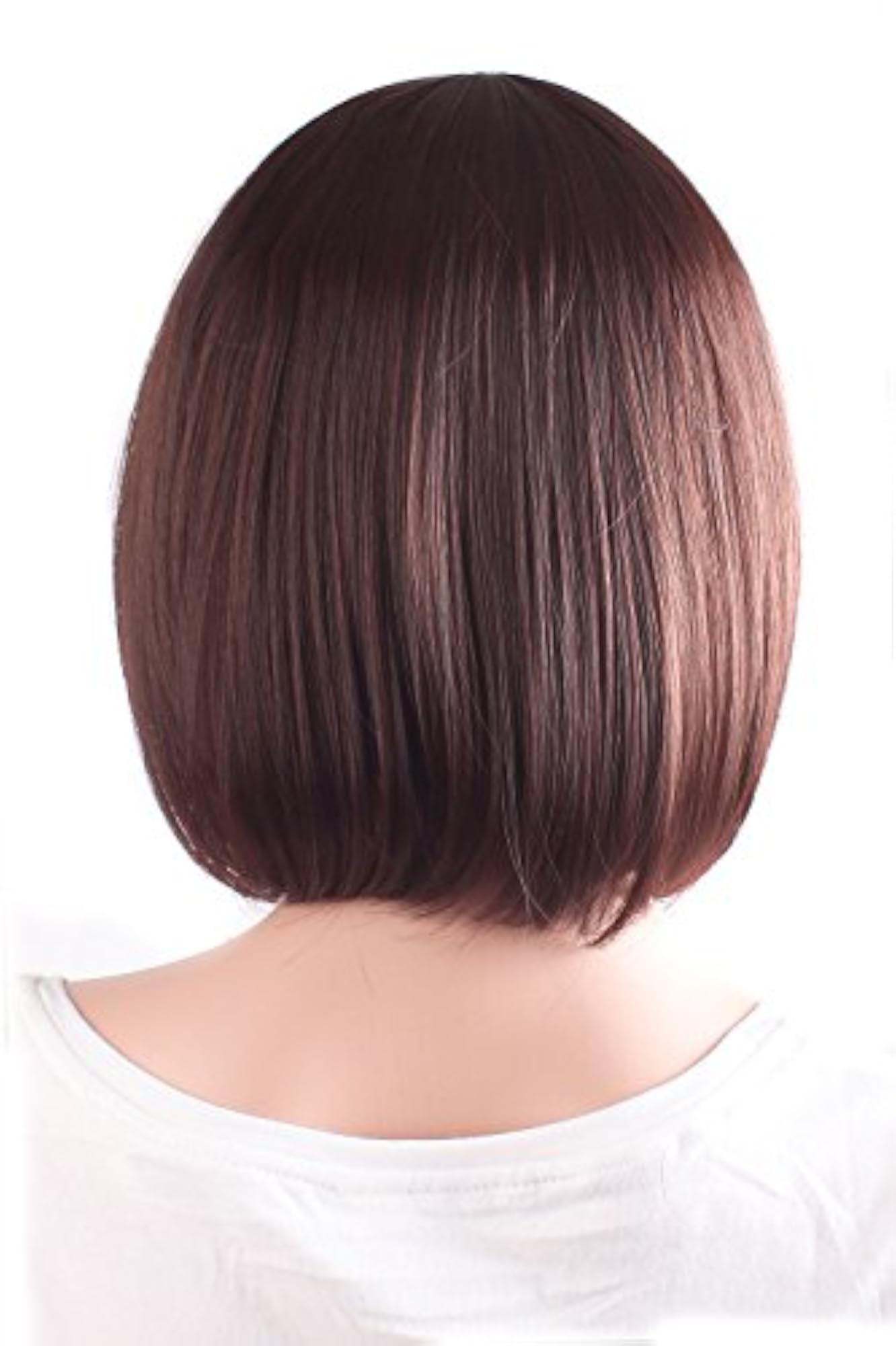 30cm Synthetic Straight Wig, Dark Brown