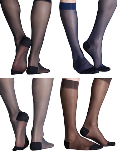 Knee High Socks for Men and Women-Breathable Nylon Unisex Socks with Reinforced Toe & Heel by MrPopular