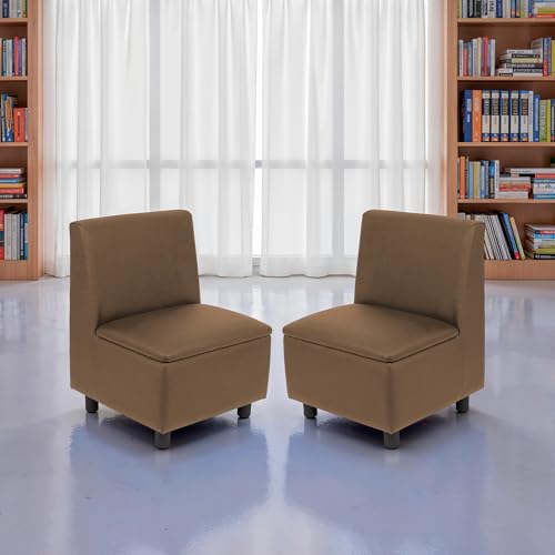 Image of FDP Kid Comfort Collective Modular Armless Chairs, 2-Pack - Chocolate