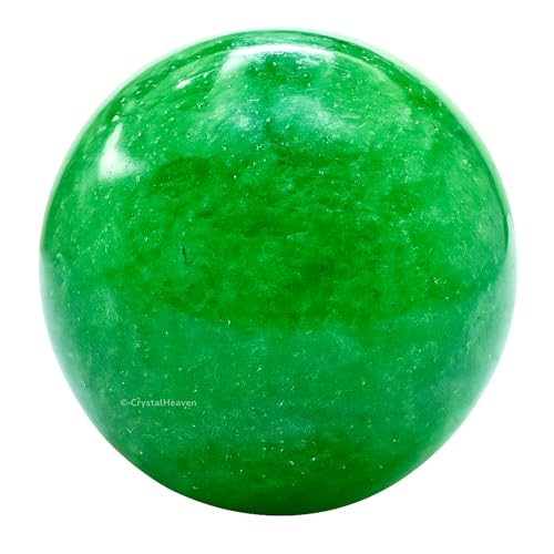 Image of Certified Green Strawberry Quartz Crystal Ball for Meditation - Premium Crystal Vastu Items for Home and Feng Shui Items for Good Luck - Ideal for Pooja Supplies and Spiritual Practices (1.5 inch Inch)